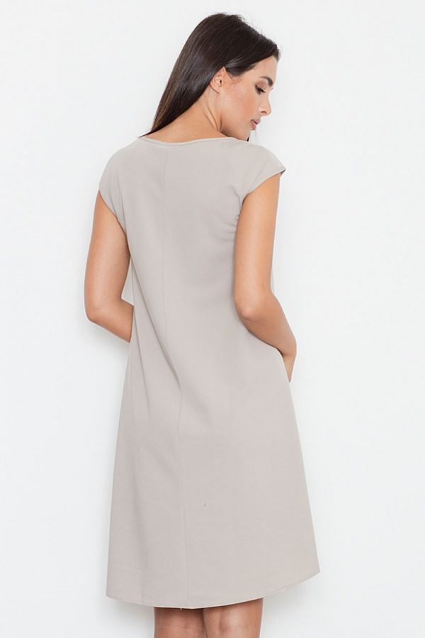 Beige Evening Dress in Evening Dresses with Polyester and Viscose