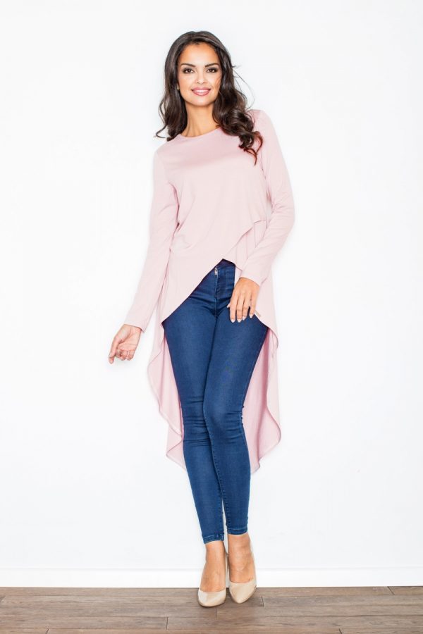 Pink Tunic in Women`s Blouses, Tunics with Spandex and Viscose
