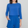 Blue Suit in Playsuits For Women with Spandex, Polyester and Viscose