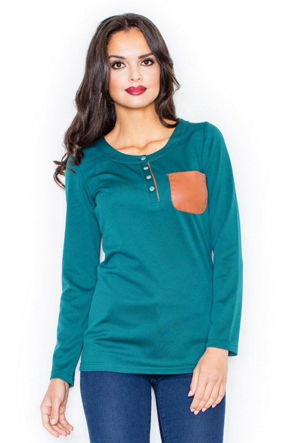 green Blouse model 111737 Figl