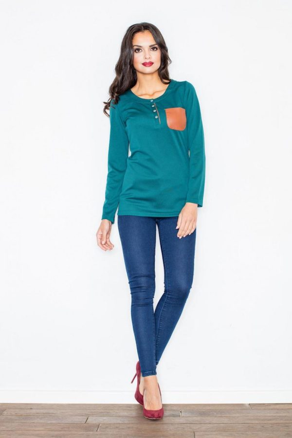 green Blouse model 111737 Figl