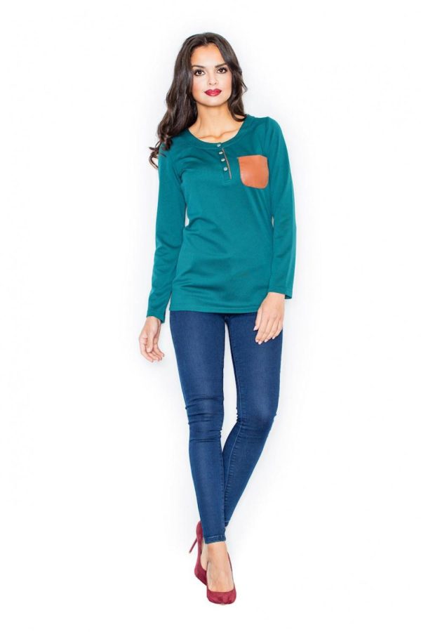 green Blouse model 111737 Figl