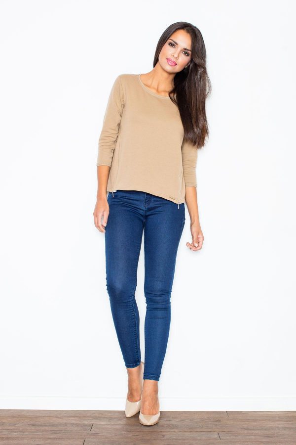 beige Sweatshirt model 43859 Figl