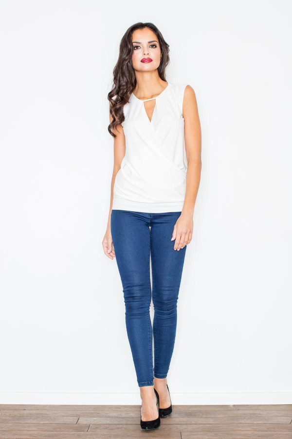 beige Blouse model 43865 Figl