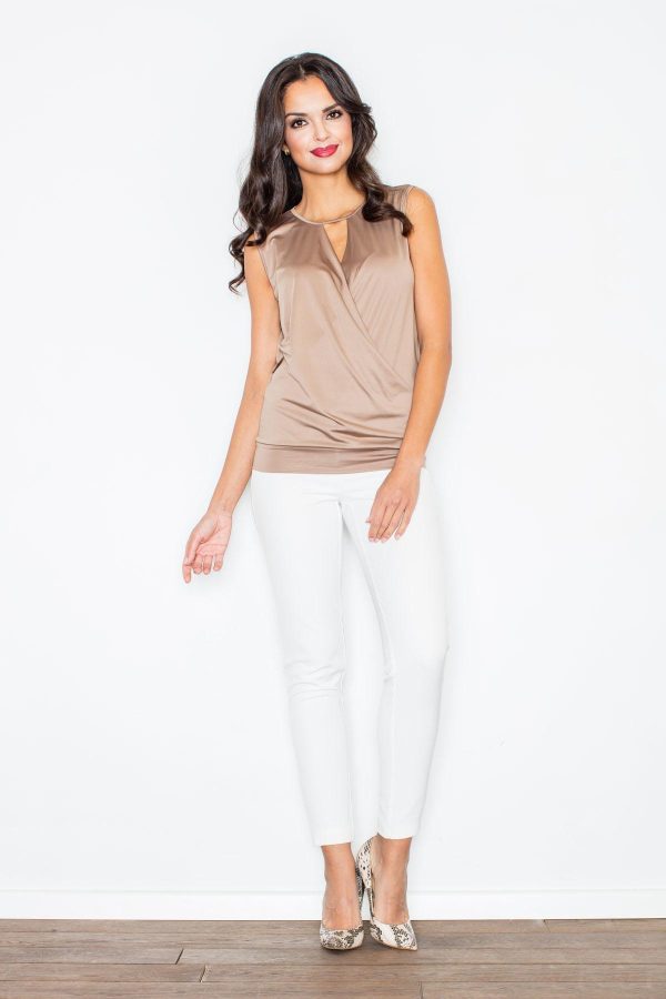beige Blouse model 43866 Figl