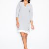 Grey Daydress in Day Dresses with Spandex, Polyester and Viscose