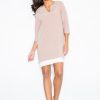 Pink Daydress in Day Dresses with Spandex, Polyester and Viscose