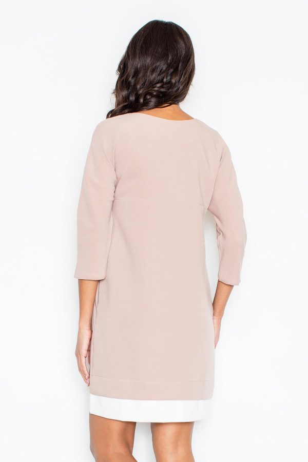 Pink Daydress in Day Dresses with Spandex, Polyester and Viscose
