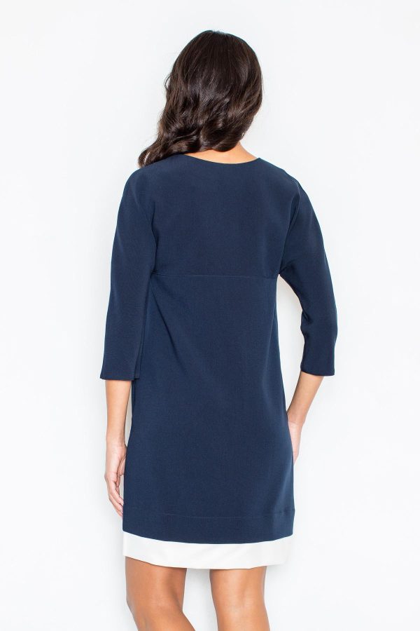Blue Daydress in Day Dresses with Spandex, Polyester and Viscose