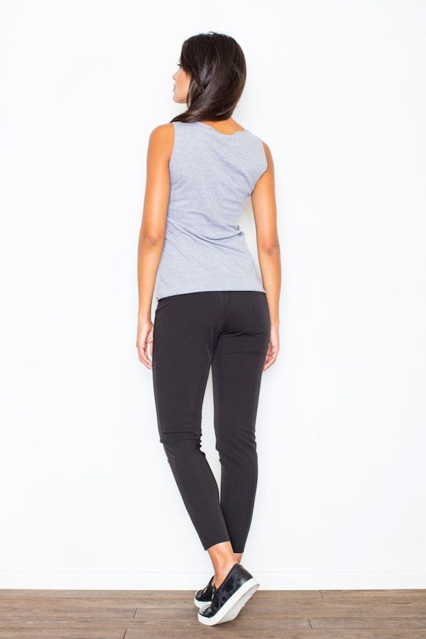 Black Women Trousers in Casual Pants For Women with Polyester and Viscose