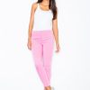 Pink Women Trousers in Casual Pants For Women with Polyester and Viscose