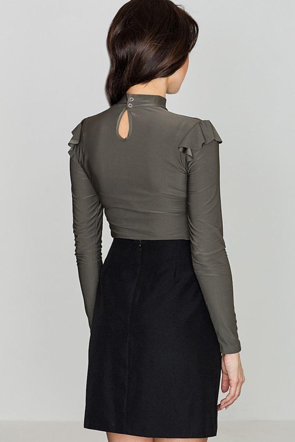 Green Blouse in Women`s Blouses, Tunics with Spandex and Polyester