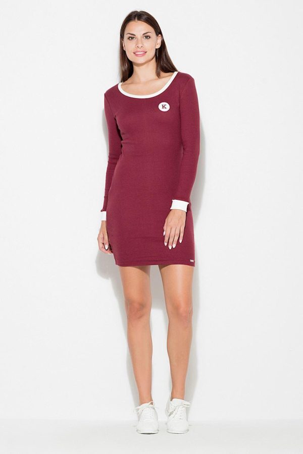 Red Daydress in Day Dresses with Cotton and Spandex