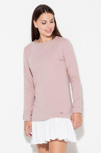 Pink Daydress in Day Dresses with Cotton and Spandex