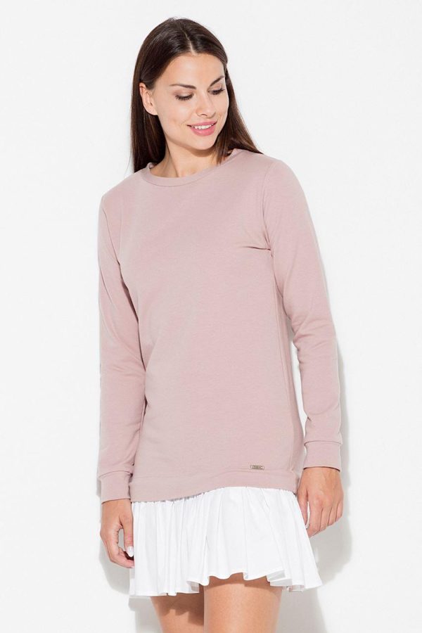 Pink Daydress in Day Dresses with Cotton and Spandex