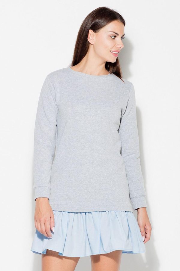 Grey Daydress in Day Dresses with Cotton and Spandex