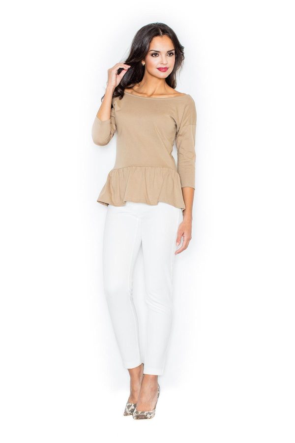 beige Blouse model 44527 Figl