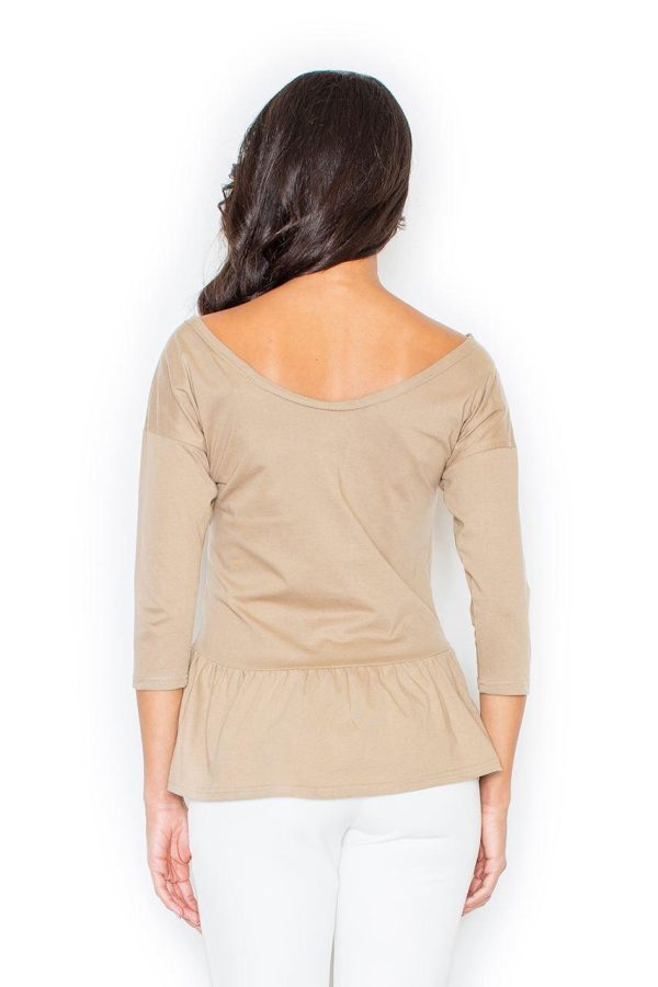 beige Blouse model 44527 Figl