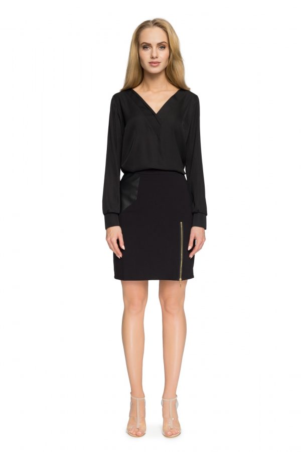 Black Blouse in Women`s Blouses, Tunics with Spandex and Polyester