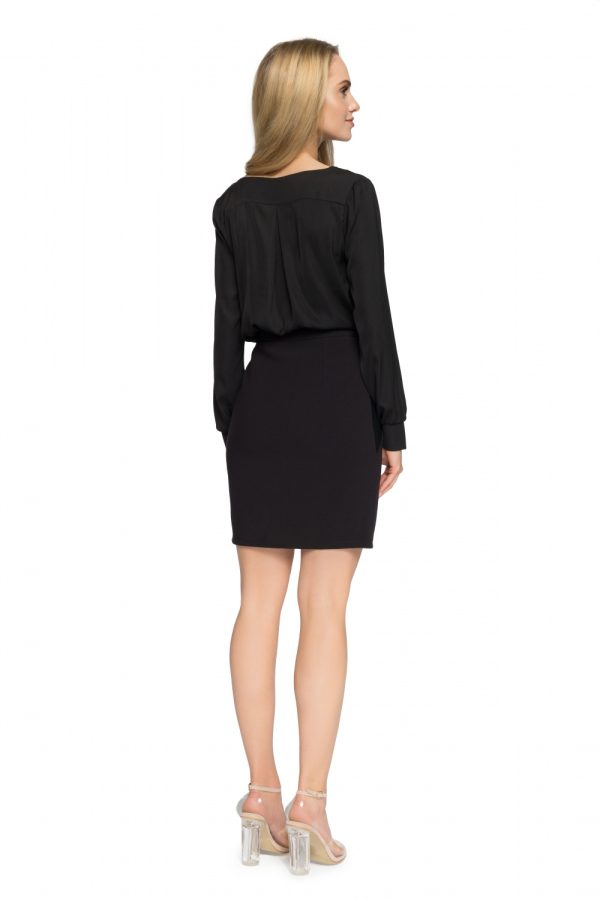 Black Blouse in Women`s Blouses, Tunics with Spandex and Polyester