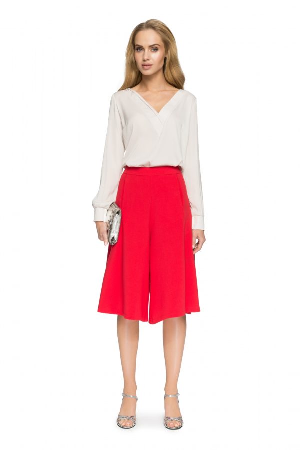 Beige Blouse in Women`s Blouses, Tunics with Spandex and Polyester