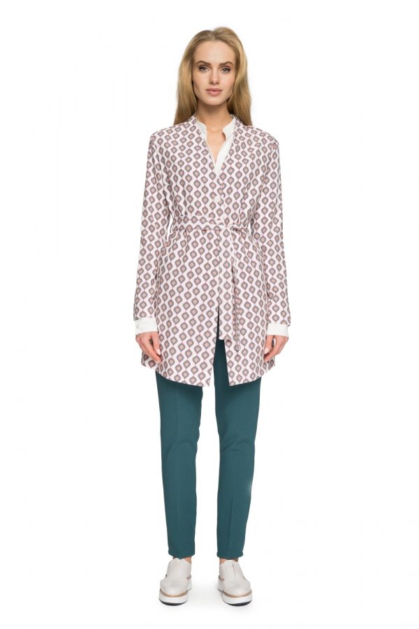 Pink Coat in Women`s Coats, Jackets with Spandex, Polyester and Viscose