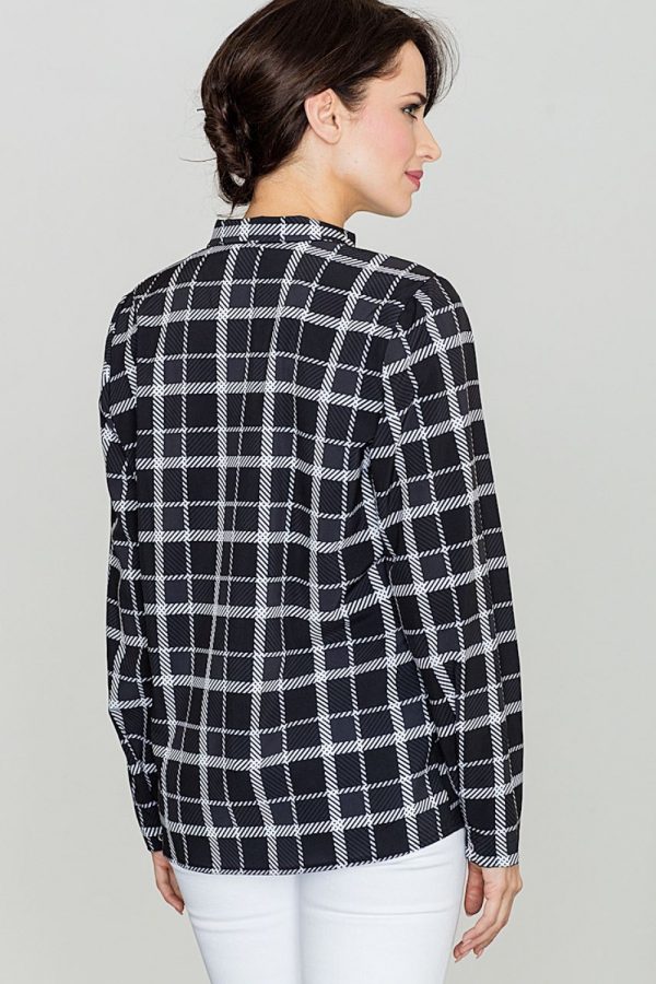 Black Long Sleeve Shirt in Shirts For Women with Spandex and Polyester
