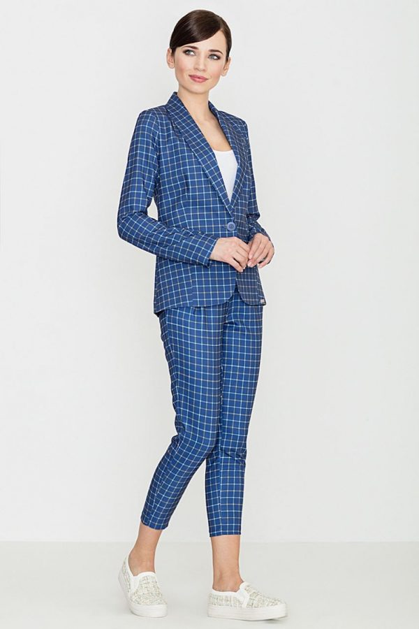 Blue Women Trousers in Casual Pants For Women with Polyester