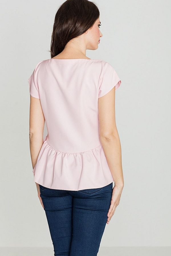 Pink Blouse in Women`s Blouses, Tunics with Spandex and Polyester