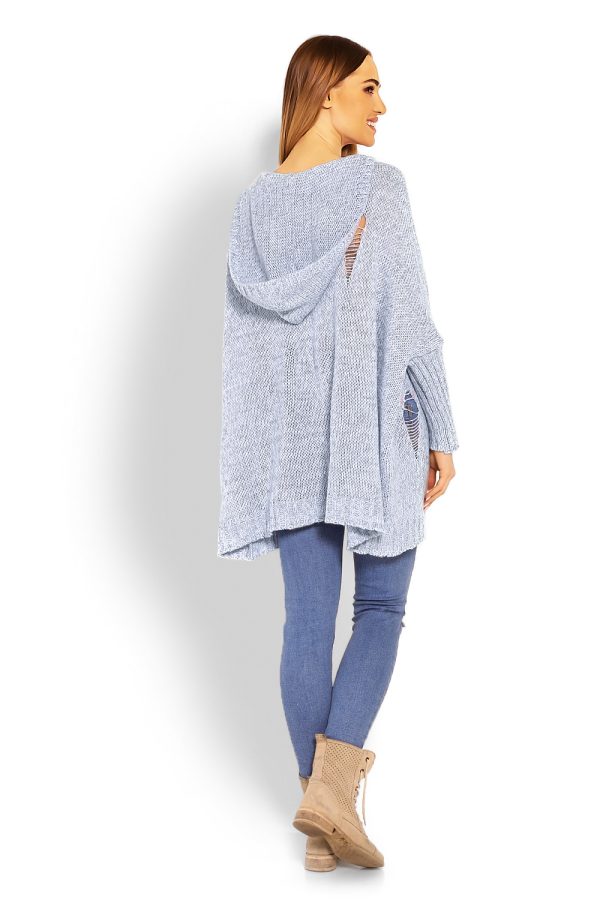 Blue Long Jumper in Sweaters, Pullovers, Jumpers, Turtlenecks, Boleros, Shrugs with Acrylic