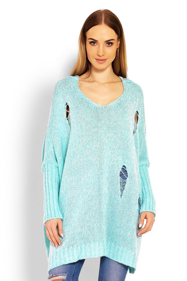 Green Long Jumper in Sweaters, Pullovers, Jumpers, Turtlenecks, Boleros, Shrugs with Acrylic