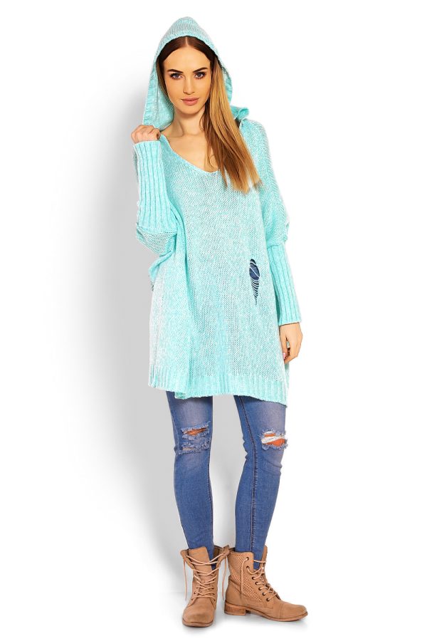 Green Long Jumper in Sweaters, Pullovers, Jumpers, Turtlenecks, Boleros, Shrugs with Acrylic