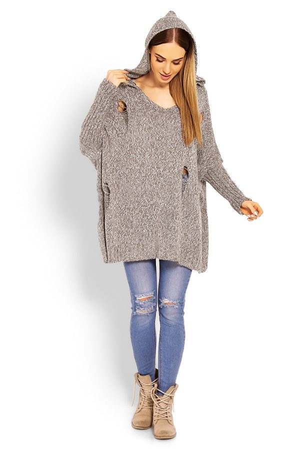 Beige Long Jumper in Sweaters, Pullovers, Jumpers, Turtlenecks, Boleros, Shrugs with Acrylic