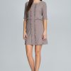 Brown Cocktail Dress in Formal Dresses, Cocktail Dresses with Spandex, Polyester and Viscose
