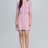 Pink Cocktail Dress in Formal Dresses, Cocktail Dresses with Spandex, Polyester and Viscose