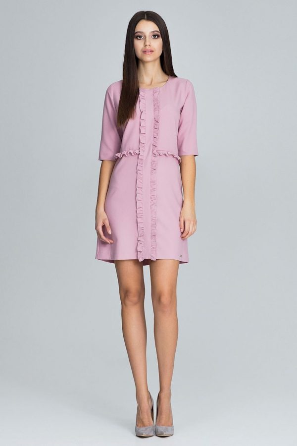 Pink Cocktail Dress in Formal Dresses, Cocktail Dresses with Spandex, Polyester and Viscose