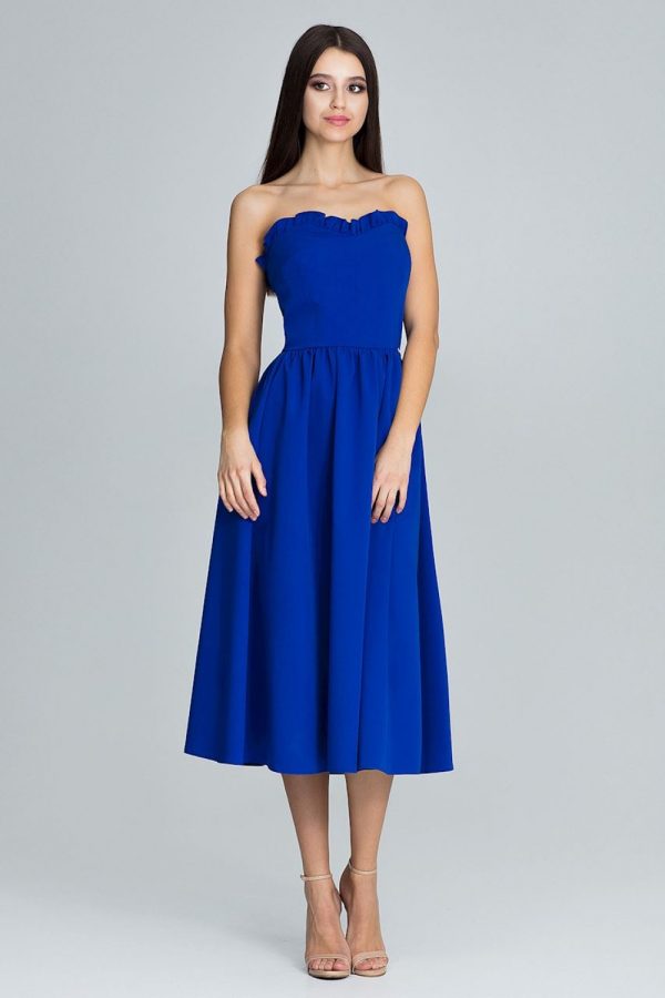 Blue Evening Dress in Evening Dresses with Polyester and Viscose