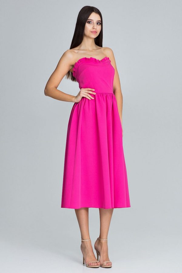 Pink Evening Dress in Evening Dresses with Polyester and Viscose