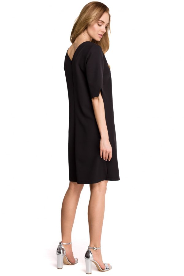 Black Daydress in Day Dresses with Spandex and Polyester