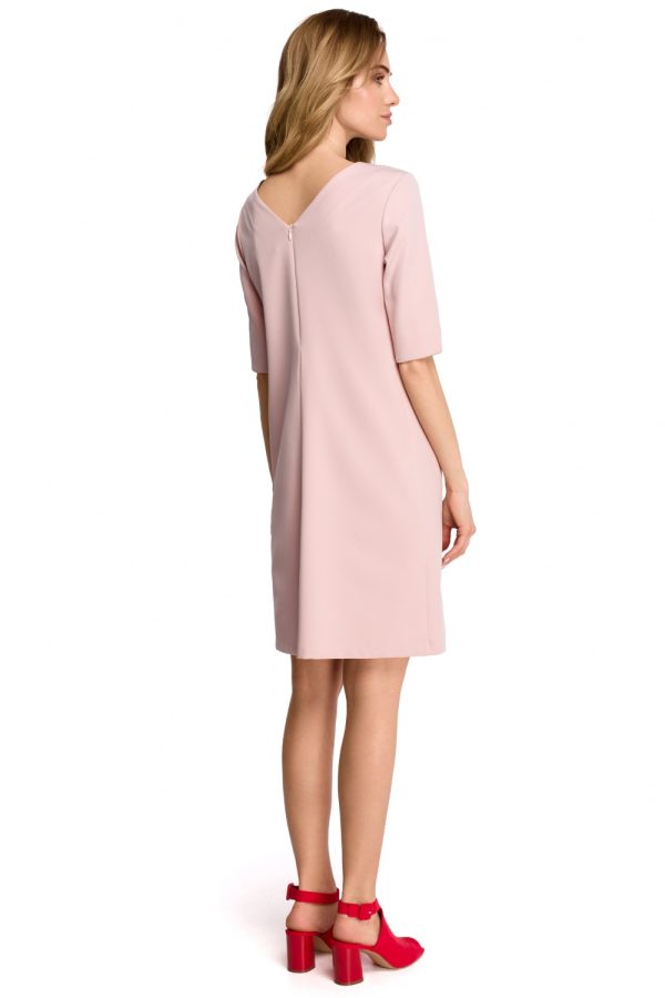 Pink Daydress in Day Dresses with Spandex and Polyester