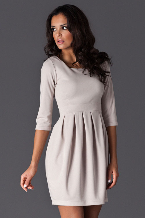 beige Daydress model 27952 Figl