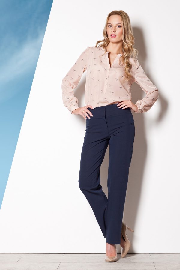 Pink Long Sleeve Shirt in Shirts For Women with Polyester