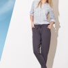 Grey Women Trousers in Casual Pants For Women with Spandex and Viscose