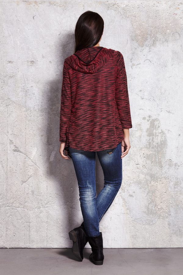 Red Sweatshirt in Sweatshirts For Women with Spandex and Polyester