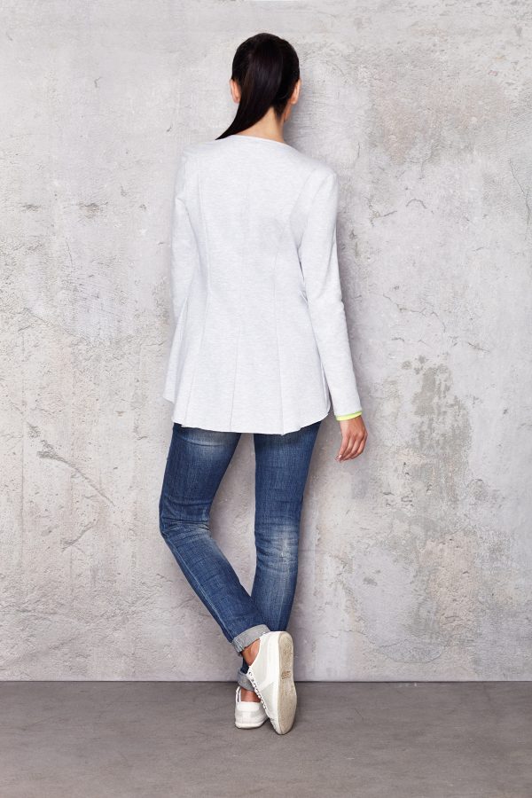 Grey Sweatshirt in Sweatshirts For Women with Cotton and Spandex
