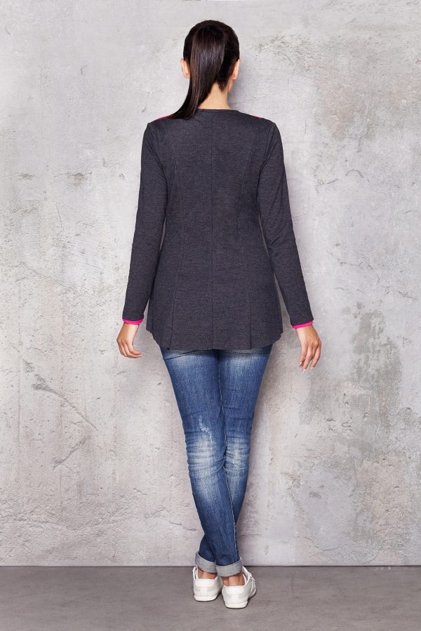 Grey Sweatshirt in Sweatshirts For Women with Cotton and Spandex