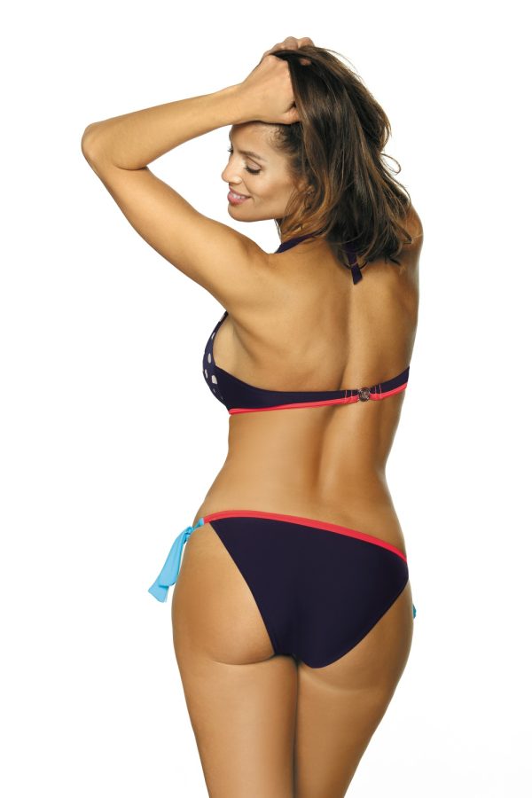Navy Blue Swimsuit Two Piece in Two-Piece Swimsuits, Tops, Swimsuit Bottoms with Spandex and Polyamide