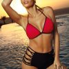 Red Swimsuit Two Piece in Two-Piece Swimsuits, Tops, Swimsuit Bottoms with Spandex and Polyamide
