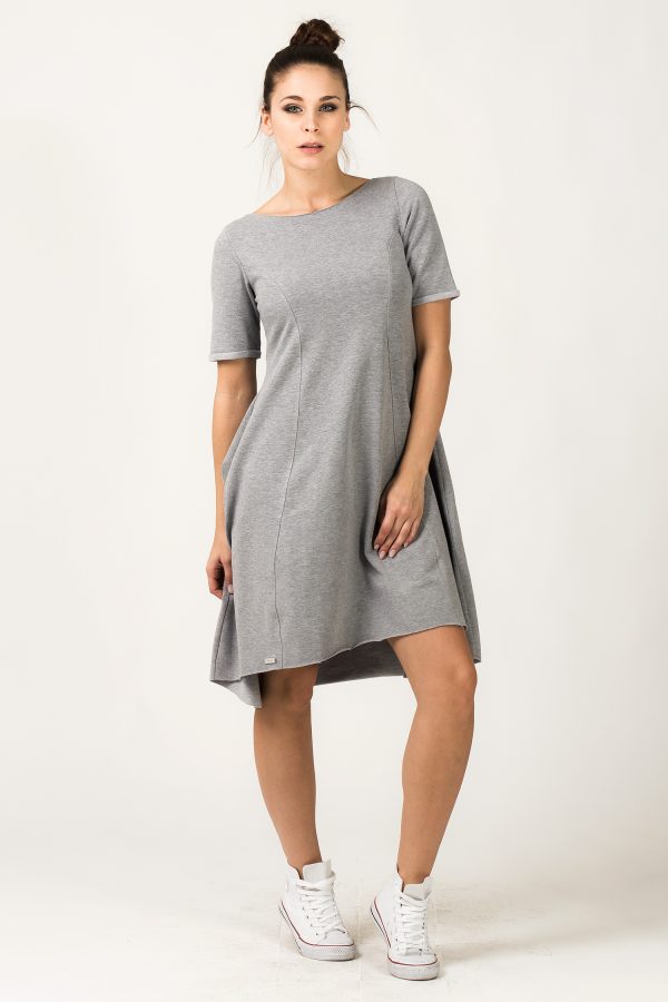 Grey Daydress 6 in Cotton and Polyester