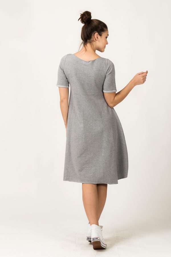 Grey Daydress 6 in Cotton and Polyester